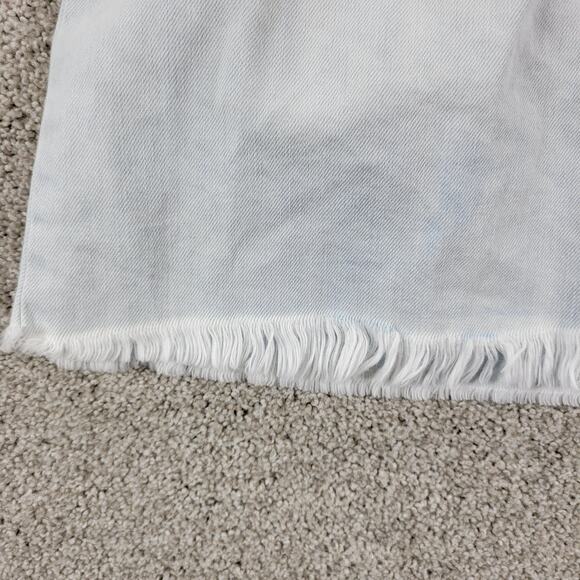 SO Jean Skirt 9 Light Wash Sack Tie Waist Raw Hem Bohemian Denim Mini Skirt - Picture 9 of 12